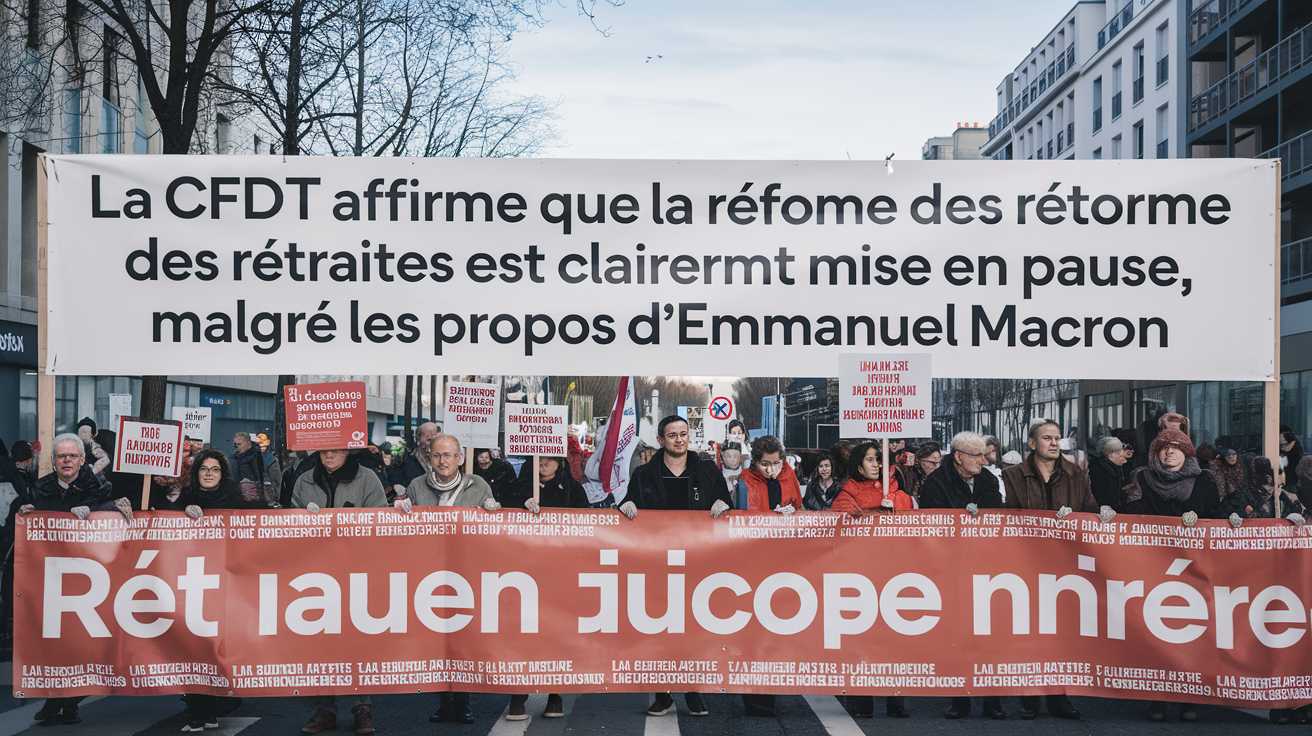 La CFDT affirme que la r&eacute;forme des retraites est clairement mise en pause, malgr&eacute; les propos d&rsquo;Emmanuel Macron